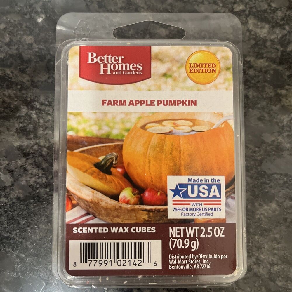 Better Homes & Gardens Farm Apple Pumpkin Scented Wax Cubes 2.5 oz New
